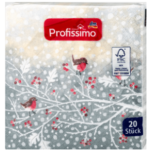 Salvete PROFISSIMO Zimske ptice 3sloja 20kom