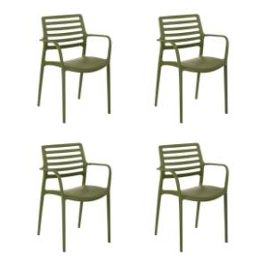 Set baštenskih stolica HANAH HOME Louise XL 4kom zeleni