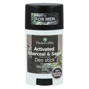 Stik HEDERA VITA Men activated charcoal & sage 50g