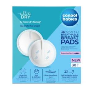 Tuferi za grudi CANPOL BABIES 3D Ultra upijajući beli 30kom