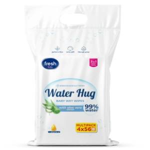 Vlažne maramice FRESH water hug 4x56kom