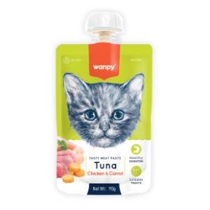 WANPY poslastica za mačke pasta tuna piletina šargarepa 90g
