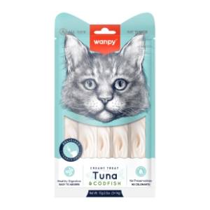 WANPY poslastica za mačke tuna i bakalar 5x14g