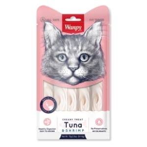 WANPY poslastica za mačke tuna i škampi 5x14g