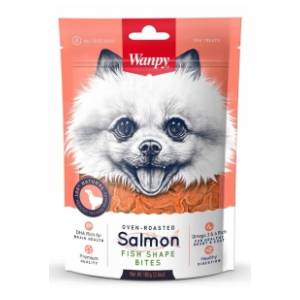 WANPY poslastica za pse salmon fish shape bites 100g