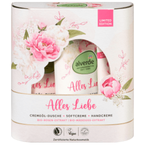 ALVERDE set Ljubav (ulje za tuširanje, univerzalana krema i krema za ruke)