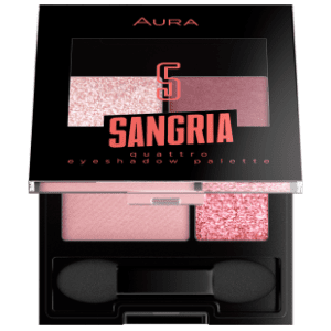 AURA Quattro paleta senki za oči 5 sangria