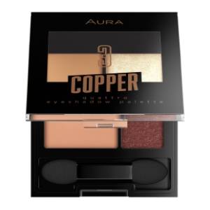AURA Quattro paleta senki za oči 3 copper