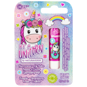 NATURAVERDE Be a unicorn balzam za usne SPF15 jagoda 5ml