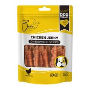 BESTA Jerky on rawhide stick poslastica za pse piletina 80g