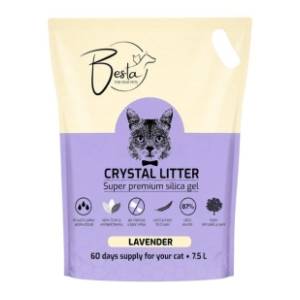 BESTA Lavander silikonski posip za mačke 7,5l
