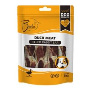 BESTA Rabbit ears poslastica za pse pačetina 80g