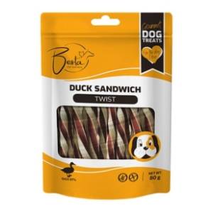 BESTA Sandwich twist poslastica za pse pačetina 80g