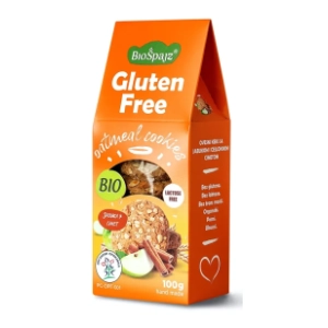 BIO ŠPAJZ Gluten free organski ovseni keks jabuka i cimet 100g
