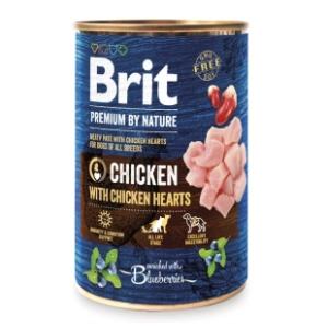 BRIT Premium by nature hrana za pse piletina i pileća srca 400g