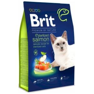 BRIT Premium by nature sterilized hrana za mačke losos 8kg
