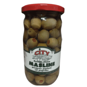 CITY  zelene masline sa pastom od paprike 720g