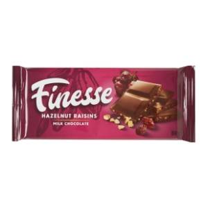 Čokolada FINESSE sa lešnikom i groždem 80g