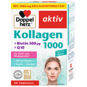 DOPPELHERZ Aktiv kollagen 1000 + biotin 500mcg + Q10 tablete 30kom
