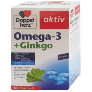 DOPPELHERZ Aktiv Omega-3 + ginkgo kapsule 60kom