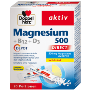 DOPPELHERZ Magnezijum direkt sa vitaminom B12 i D3 kesice 20kom