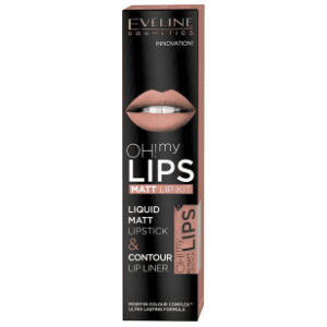 EVELINE Oh my lips set mat ruž i olovka za usne 01 neutral nude