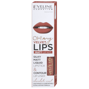 EVELINE Oh my lips set mat ruž i olovka za usne 12 praline eclair