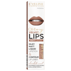EVELINE Oh my lips set mat tečni karmin i olovka 14 choco truffle