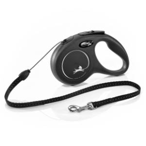 FLEXI New classic cord povodac za pse L 8m crni