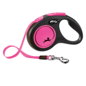 FLEXI New neon tape povodac za pse S 5m roze