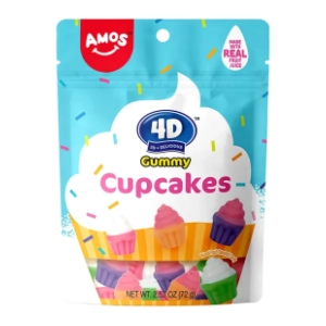 Gumene bombone AMOS 4D Gummy cupcakes 72g