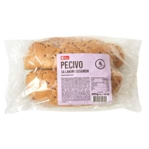 K PLUS pecivo sa lanom i susamom 4x70g
