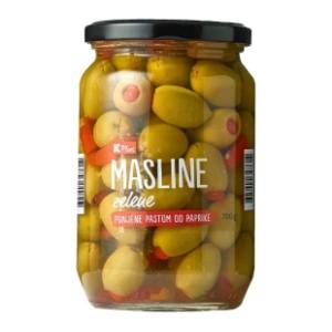 K PLUS zelene masline sa paprikom 700g