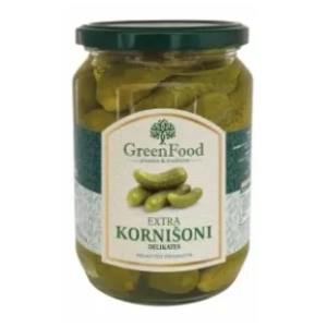 Kornišoni GREEN FOOD extra delikates 670g