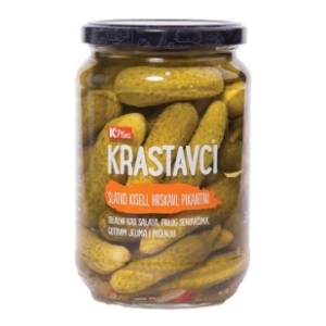 Krastavci K PLUS slatko kiseli ljuti 670g