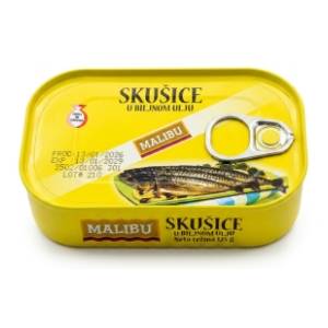 MALIBU skušice u biljnom ulju 125g