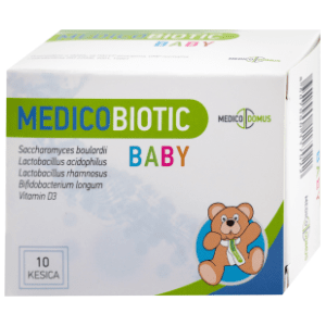 MEDICO DOMUS Medicobiotic baby probiotik prah za odojčad 4m+ kesice 10kom