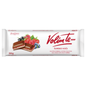 Mlečna čokolada ZVEČEVO Volim te šumsko voće 253g