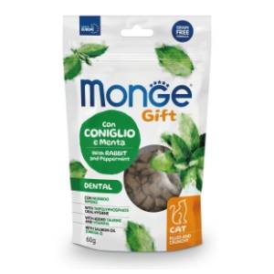 MONGE Gift dental poslastica za mačke zečetina i nana 60g