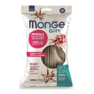 MONGE Gift dental poslastica za štence srednjih i velikih rasa svinjetina 210g
