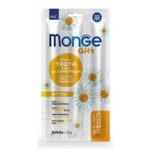 MONGE Gift kitten poslastica za mačiće pastrmka i kamilica 15g