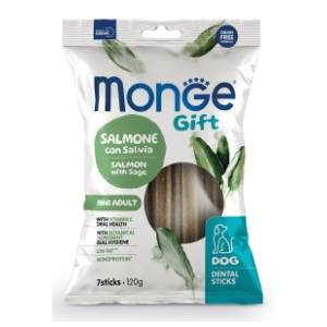 MONGE Gift dental mini dog poslastica za male pse losos i žalfija 120g