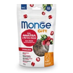 MONGE Gift sterilised poslastica za mačke pačetina i brusnice 60g
