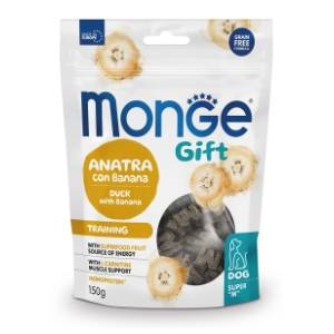 MONGE Gift training super M poslastica za pse pačetina i banana 150g