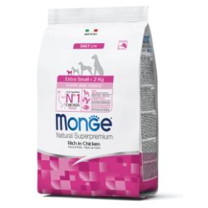 MONGE Natural extra small puppy and junior hrana za pse piletina 800g