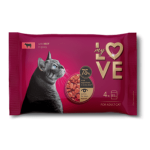 MY LOVE hrana za mačke govedina 4x85g