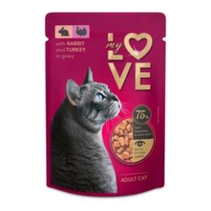 MY LOVE hrana za mačke zečetina i ćuretina 85g