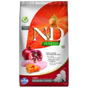N&D Pumpkin medium&maxi puppy hrana za pse piletina bundeva i nar 2,5kg
