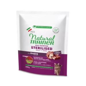 NATURAL TRAINER Sterilised adult hrana za mačke pačetina 300g