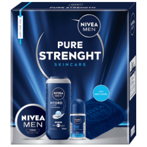 NIVEA Men set Xmas 2026 pure strength (kupka dezodorans after shave peškir)